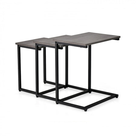 Costway Modern Side Tables for Living Room Coffee Table 3-Piece Set - Suitable for Office and Apartment