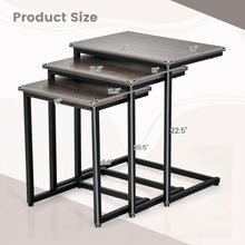 Charger l&#39;image dans la galerie, Costway Modern Side Tables for Living Room Coffee Table 3-Piece Set - Suitable for Office and Apartment

