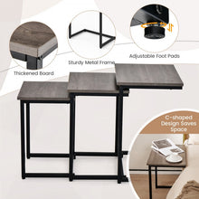 Charger l&#39;image dans la galerie, Costway Modern Side Tables for Living Room Coffee Table 3-Piece Set - Suitable for Office and Apartment
