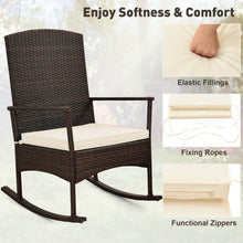 Load image into Gallery viewer, 3-Piece Patio Rocking Chair and Coffee Table Set for Outdoor Garden
