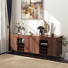 Load image into Gallery viewer, Costway Mid Century Modern Bar Cabinet Buffet with Wine Rack - Suitable for Dining Room and Kitchen
