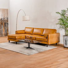 Load image into Gallery viewer, Costway Modern Brown Leather Couch for 3 - L-Shaped Sectional with Modular Design and Simple Style
