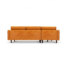 Load image into Gallery viewer, Costway Modern Brown Leather Couch for 3 - L-Shaped Sectional with Modular Design and Simple Style
