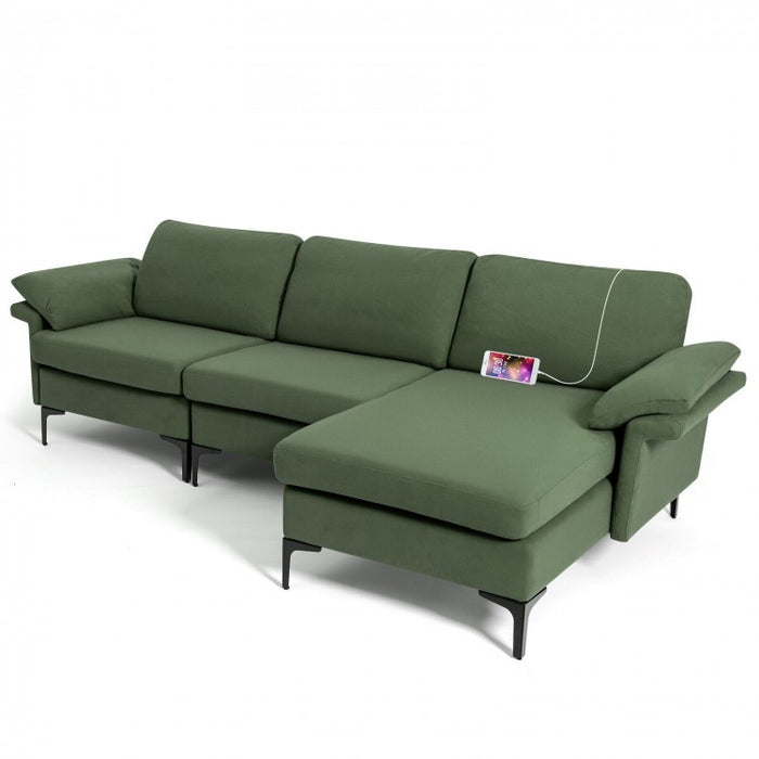 Costway Modern Sectional Couch with Chaise - Suitable for Living Room