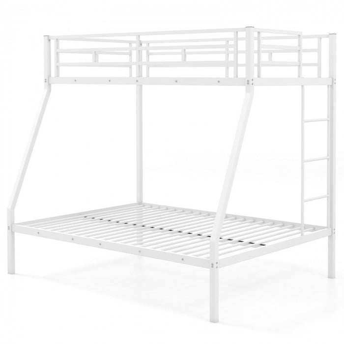 Costway Furniture: Metal Bunk Bed with Guard Rail and Ladder