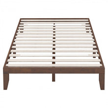 Load image into Gallery viewer, Costway Solid Wood King Size Bed Frame - Suitable for Bedroom, Farmhouse, and Dormitory
