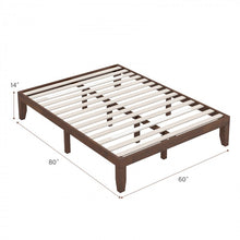 Load image into Gallery viewer, Costway Solid Wood King Size Bed Frame - Suitable for Bedroom, Farmhouse, and Dormitory
