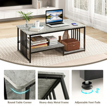 Load image into Gallery viewer, Modern Minimalist Coffee Table - Tea Table with Artificial Marble - Suitable for Living Room and Office
