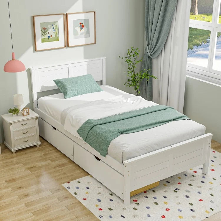 Costway Furniture:Modern Bed Frame with Storage Drawers