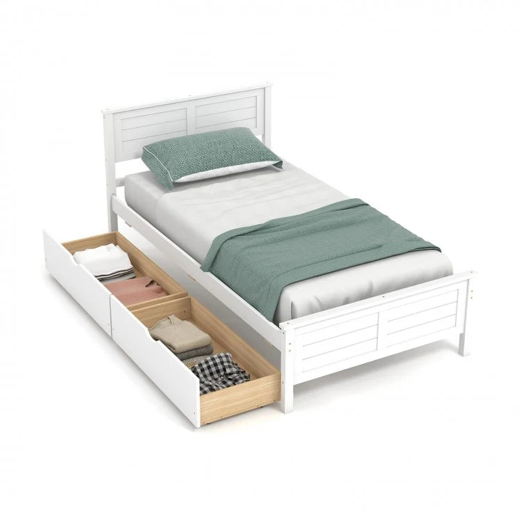 Costway Furniture:Modern Bed Frame with Storage Drawers