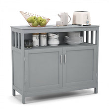 Load image into Gallery viewer, Costway Freestanding Kitchen Bar with Cabinet and 2 Doors - Suitable for Restaurant and Kitchen
