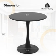 Charger l&#39;image dans la galerie, Costway Black Modern Round Dining Table - Suitable for Restaurant and Tavern
