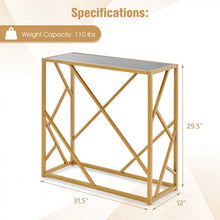 Load image into Gallery viewer, Costway Modern Entryway Table with Metal Frame - Suitable for Living Room and Porch
