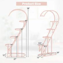Load image into Gallery viewer, Heart-Shaped 5-Tier Metal Plant Stand for Garden and Patio
