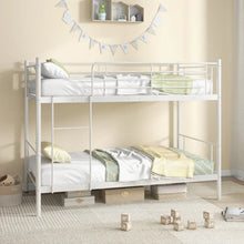 Load image into Gallery viewer, Costway Furniture：Minimalist White Metal Bunk Bed for Bedroom
