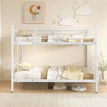 Load image into Gallery viewer, Costway Furniture：Minimalist White Metal Bunk Bed for Bedroom
