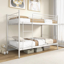 Load image into Gallery viewer, Costway Furniture：Minimalist White Metal Bunk Bed for Bedroom

