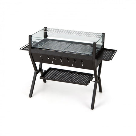 Outdoor Camping Portable Black Windproof Seasoning Rack BBQ Grill Charcoal Stove
