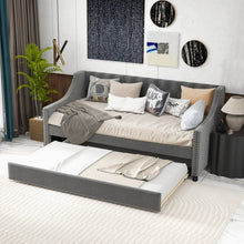 Load image into Gallery viewer, Costway Furniture:Modern Minimalist Grey 2-Seater Sofa Bed with Soft Cushions
