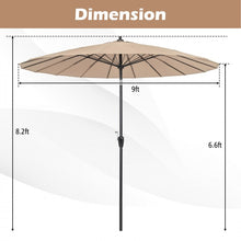 Load image into Gallery viewer, 9ft Outdoor Pool Patio Umbrella Patio Furniture
