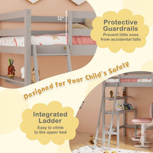 Load image into Gallery viewer, Costway Furniture:Bedroom Loft Bed with Desk and Bookshelf
