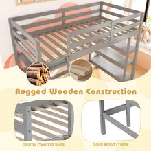 Load image into Gallery viewer, Costway Furniture:Bedroom Loft Bed with Desk and Bookshelf
