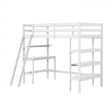 Load image into Gallery viewer, Costway Furniture:Bedroom Loft Bed with Desk and Bookshelf
