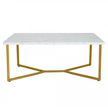 Charger l&#39;image dans la galerie, Costway Modern Side Table with Faux Marble Top - Suitable for Living Room and Bedroom
