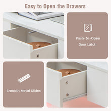 Charger l&#39;image dans la galerie, Modern Minimalist Coffee Table with LED Lights and Storage Drawer - Suitable for Living Room
