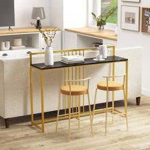 Load image into Gallery viewer, Costway Modern Narrow Entryway Table with Marble Top - Suitable for Living Room and Entryway
