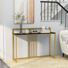 Load image into Gallery viewer, Costway Modern Narrow Entryway Table with Marble Top - Suitable for Living Room and Entryway
