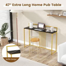 Load image into Gallery viewer, Costway Modern Narrow Entryway Table with Marble Top - Suitable for Living Room and Entryway
