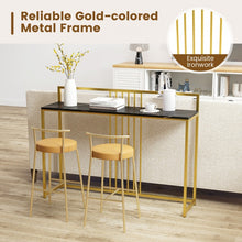 Load image into Gallery viewer, Costway Modern Narrow Entryway Table with Marble Top - Suitable for Living Room and Entryway
