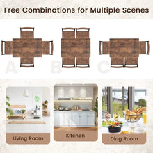 Load image into Gallery viewer, Costway Industrial Style Dining Room Table Sets 5-Piece - Suitable for Restaurant and Kitchen, Seats 4 People

