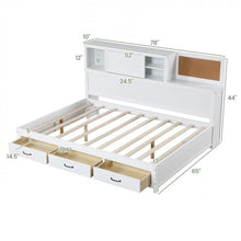 Load image into Gallery viewer, Costway Furniture:White Loveseat Sofa Bed with Storage Drawers
