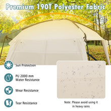 Load image into Gallery viewer, 10x10 Feet Outdoor Beige Screened Canopy Tent with Zipper Doors
