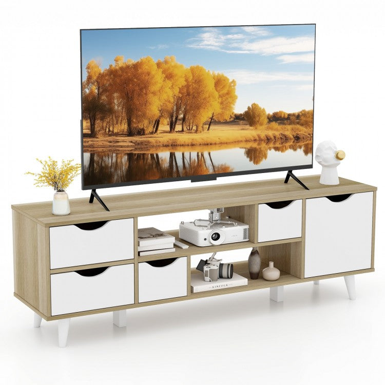 Multi-Drawer TV Stand with Storage for 55-inch TV