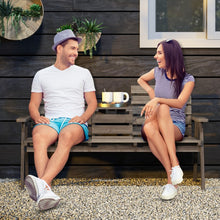 Load image into Gallery viewer, Outdoor Garden Foldable Central Table with 2-Seater Wooden Bench Chairs

