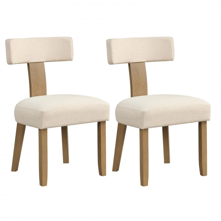 Modern Minimalist Dining Chair 2-Piece Set with Curved Backrest - Suitable for Restaurant and Cafe