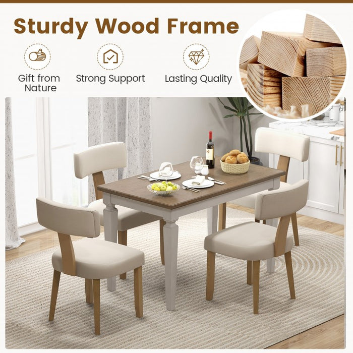 Modern Minimalist Dining Chair 2-Piece Set with Curved Backrest - Suitable for Restaurant and Cafe