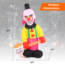 Load image into Gallery viewer, Halloween Inflatable Spinning Clown with Hammer and Automatic Head Movement - Suitable for Halloween Party Decorations
