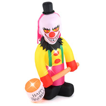 Load image into Gallery viewer, Halloween Inflatable Spinning Clown with Hammer and Automatic Head Movement - Suitable for Halloween Party Decorations
