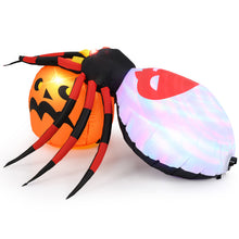 Load image into Gallery viewer, Halloween Inflatable Spider with Pumpkin and Built-in Blower - Suitable for Halloween Decorations, Activities, and Parties
