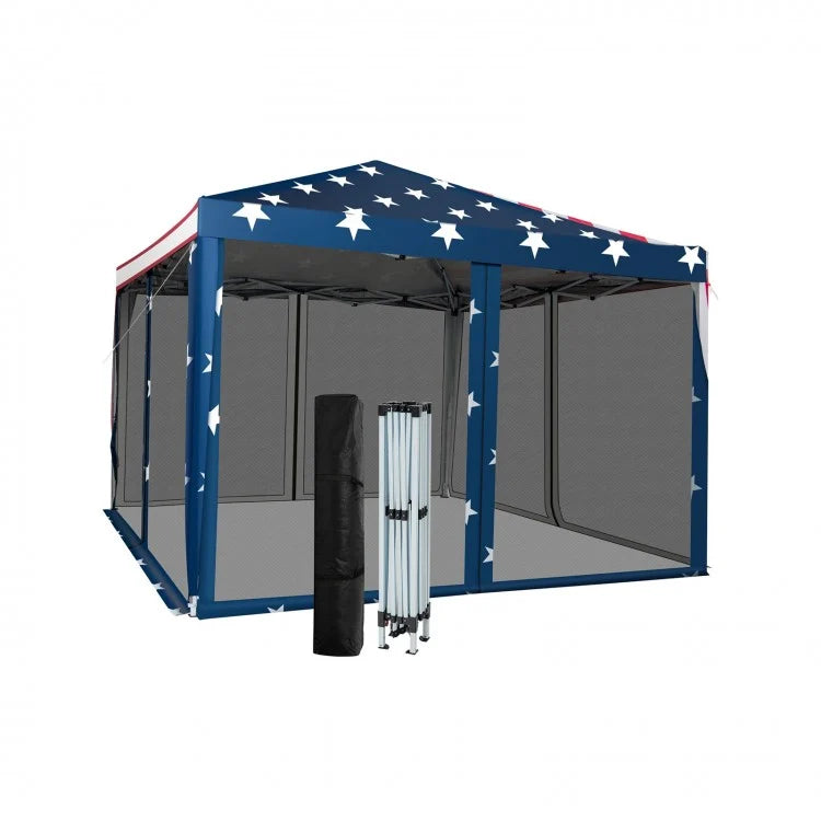 10x10 Pop-Up Camping Tent Canopy for Outdoor Use