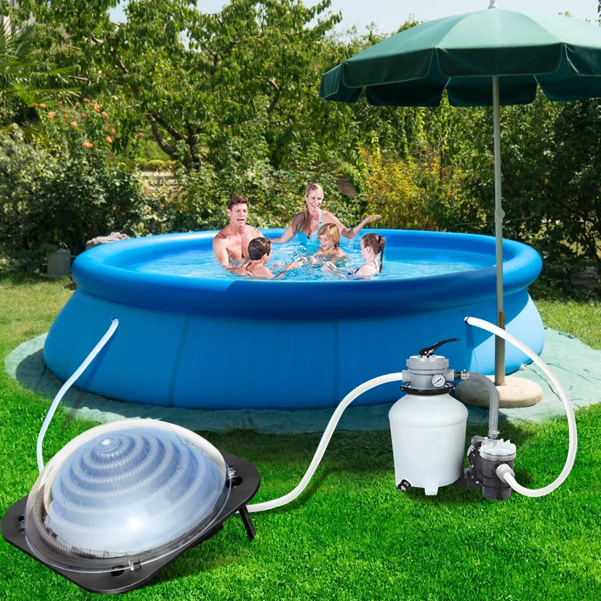 Auction Deal -Solar-Powered Domed Pool Heater - An Outdoor Pool Essential
