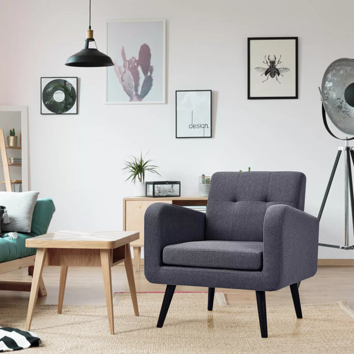 Auction Deal -Gray Modern Accent Chair for Living Room