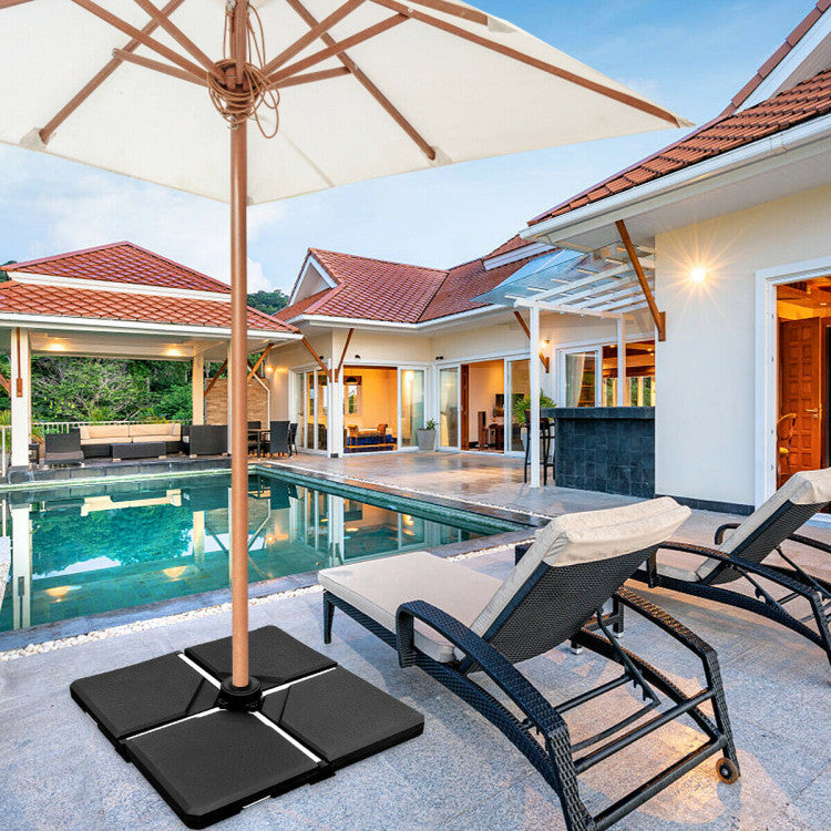 Auction Deal -Black Outdoor Patio Square Umbrella Base Set