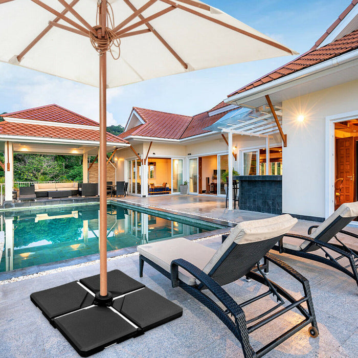 Auction Deal -Black Outdoor Patio Square Umbrella Base Set