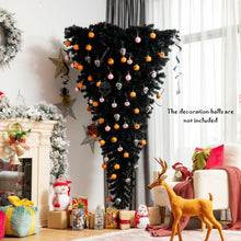Load image into Gallery viewer, Halloween Upside Down Christmas Tree with Built-in Purple LED Lights - Suitable for Halloween Party Decorations
