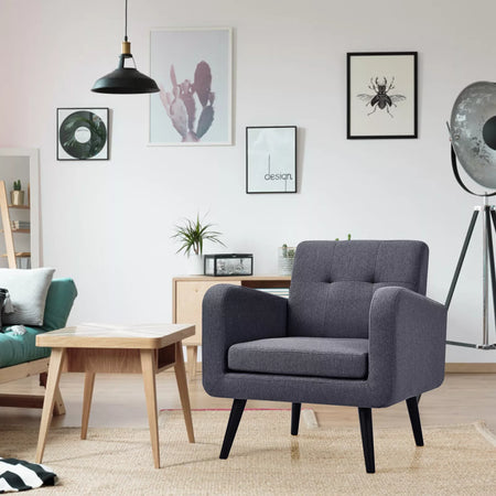Auction Deal -Gray Modern Accent Chair for Living Room